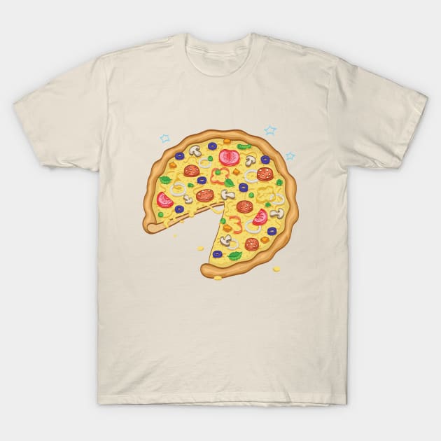 Paired t-shirts Mouse and Pizza (part #2: Pizza) T-Shirt by Batossky